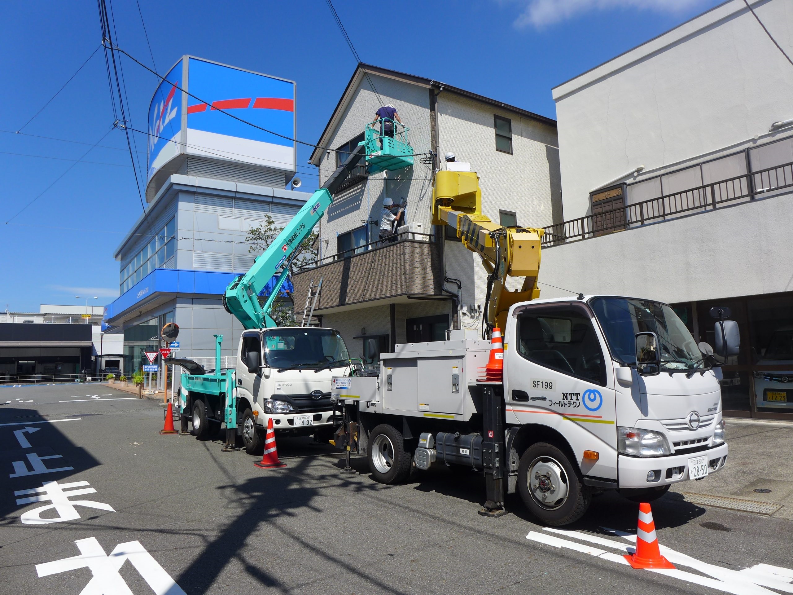 浜松市中央区鍛治町、木造３階建て住宅で外壁が一部破損したので部分修理を行ったお客様