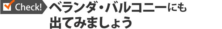 ベランダにも出てみましょう